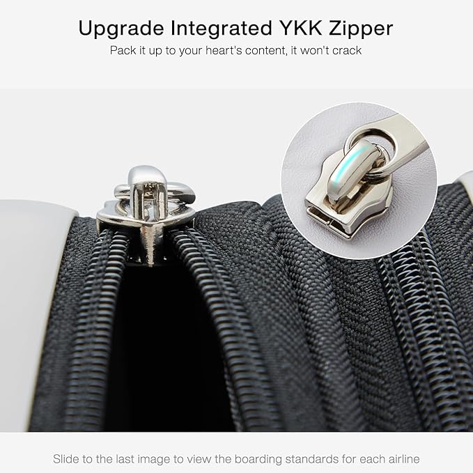 Hanke Grace Expandable Carry On Luggage with Wheels Airline Approved Hard Shell Suitcases with Front Pocket，Top Opening Luggage with TSA Lock for Short Business Travel, Grey.