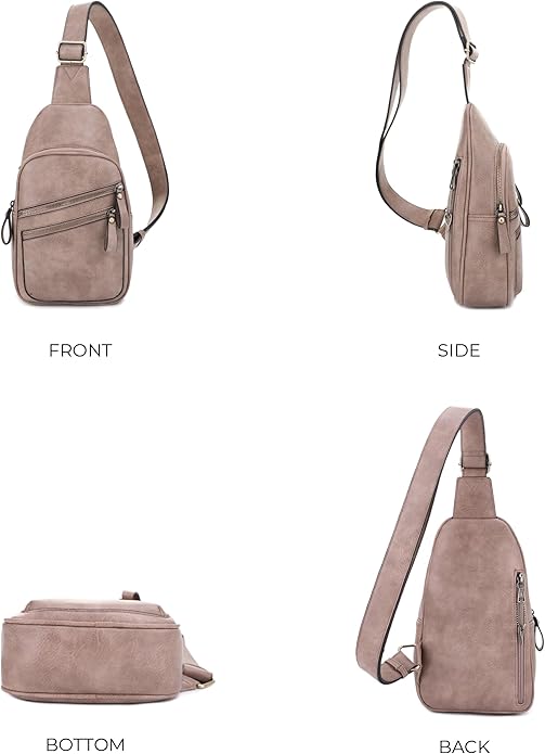 JESSIE & JAMES Jeannie Unisex Multi-Pocket Concealed Carry Sling Bag Crossbody Backpack Purse