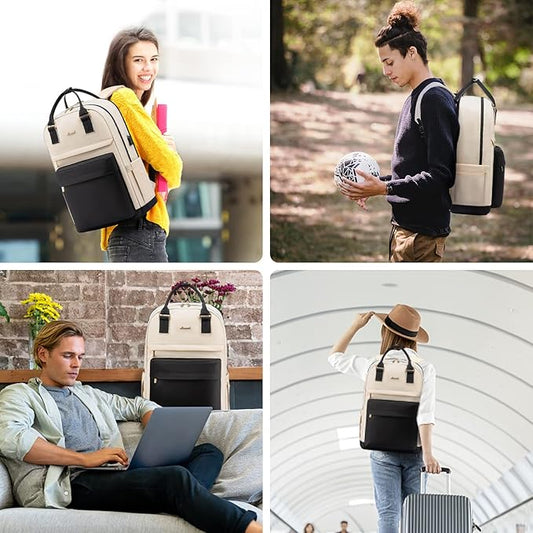 LOVEVOOK Laptop Backpack for Women Men, 17.3 Inch Laptop Bag with USB Port Fashion Waterproof Backpacks Teacher Nurse Stylish Travel Bags Vintage Daypacks Bookbag for College School Work