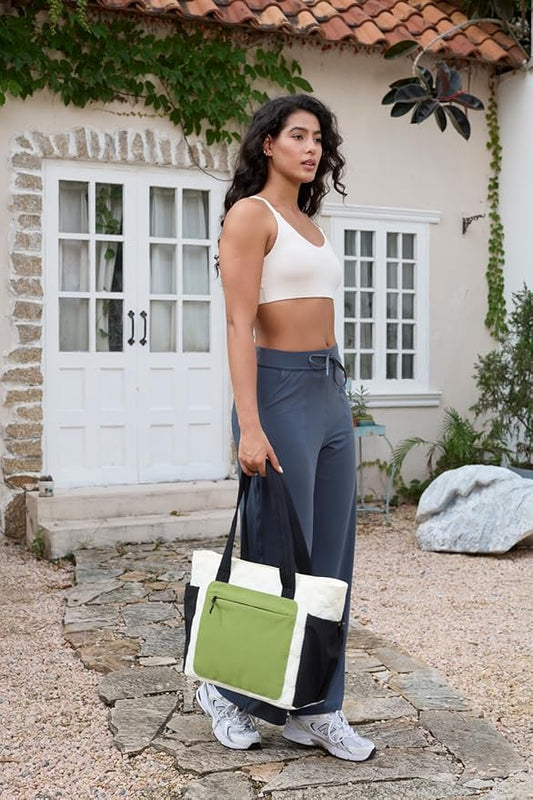 Tote Bag for Women, Lightweight Puffer bag with Zipper & Compartments, Quilted Shoulder Bag for Work, Travel,Gym