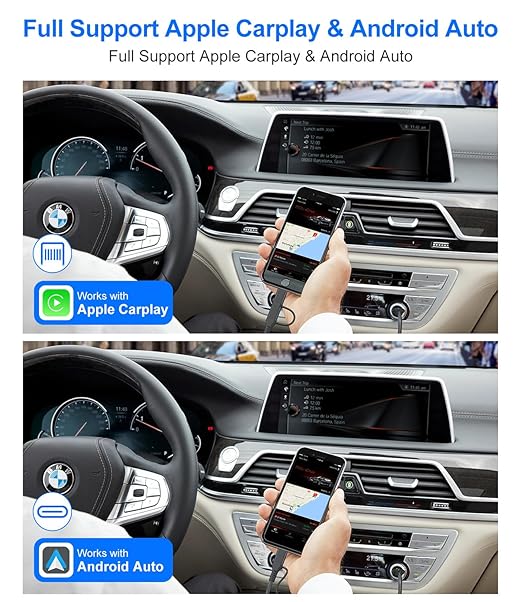 USB to USB C and Lightning Cable Support Apple Carplay & Android Auto - 3A Fast Charge & 480Mbps Data Sync Coiled Lightning Cable USB C iPhone Charger Cord for iPhone 16 15 14 13 12 11 Android