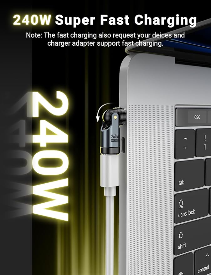 A.S 240W USB C Magnetic Adapter (3Pack), Gen3 USB C 90 Degree Adapter/C Right Angle Adapter/180 Degree USBC Adapters/USBC to USBC Adapters for Phone 16/15, Ma-Book Pro/Pad Series, Samsung