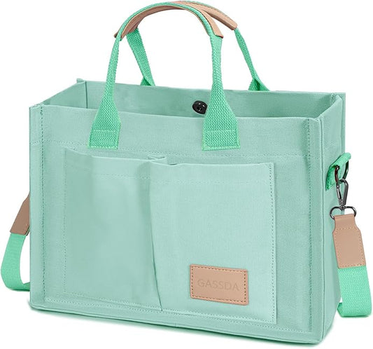 Tote Bags for Women Canvas Tote Purse Crossbody with Pockets Top Handle Shoulder Satchel Bag for Women