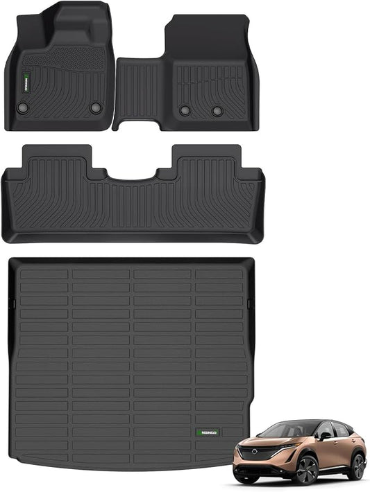 ANBINGO®Fit for Nissan Ariya Floor Mats 2023-2025,for Nissan Ariya Car Mat All Weather Mats for Ariya TPE Car Matt Rugs for Ariya Rubber Trunk Carpet for Ariya