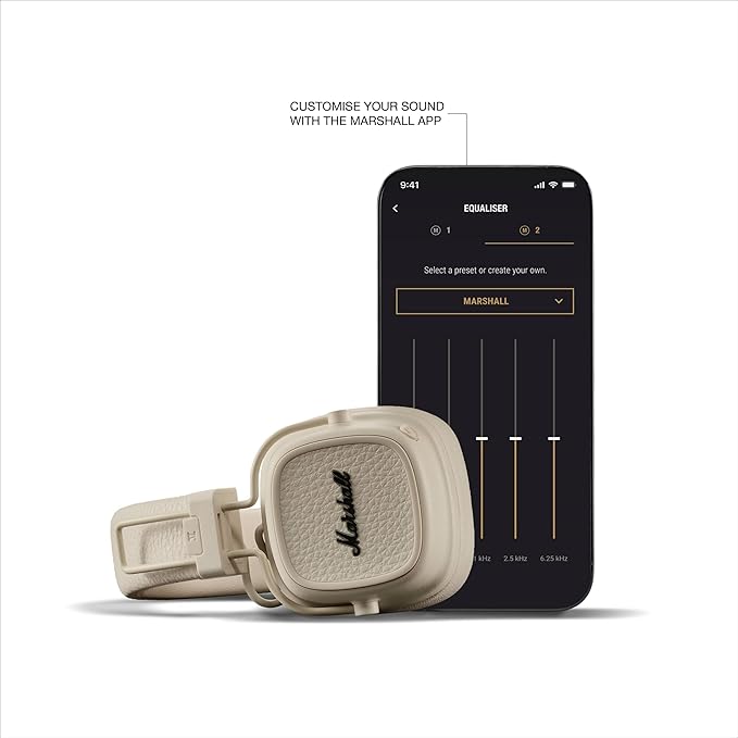 Marshall Major V On-Ear Wireless Bluetooth Headphone - Cream