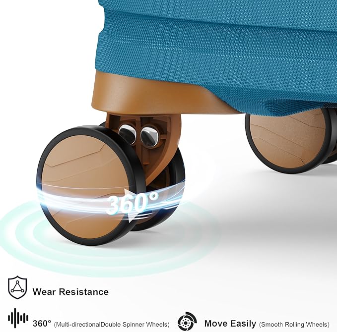 Joyway 28 Inch Large Luggage Hardside Suitcase with Spinner Wheel, Lightweight 3 Piece Suitcase Set with TSA Lock