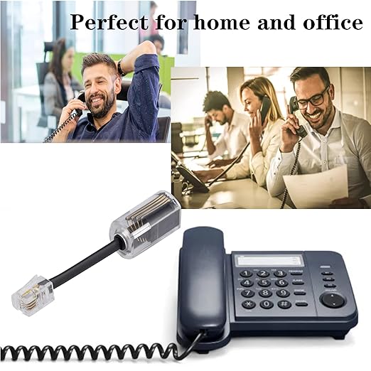 Telephone Cord Detangler, Anti-Tangle Telephone Handset Cable 360 Degree Rotating Landline Swivel Cord Untangler Black (10)