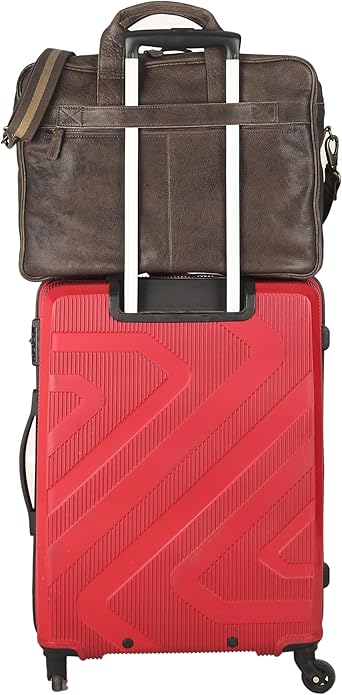 KomalC 16 Inch Leather briefcases Laptop Messenger Bags for Men and Women Best Office Satchel Bag