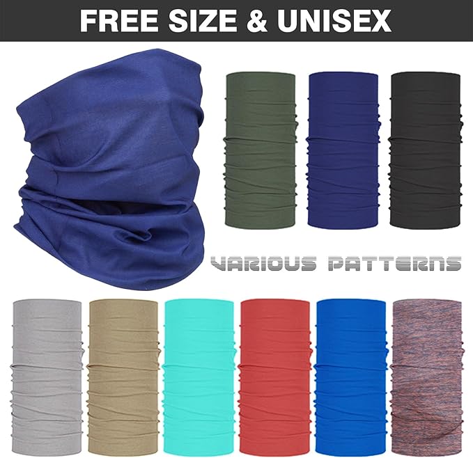 Neck Gaiter Sun Protection Face Mask for Men Women Breathable Head Wrap Headwear Balaclava Bandana