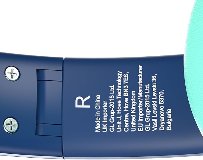 PowerLocus The Smurfs Kids Headphones, Bluetooth Headphones Over Ear for Kids with LED Lights, 74/85/94dB Volume Limited, Micro SD/TF, Foldable with Hi-Fi Stereo, Built-in Mic for School/Tablet/Travel