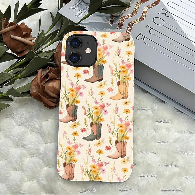 Case for iPhone 11,Western Cowgirl for Woman Men Full Body Protective Cover Shockproof 2 in 1 Silicone + Hard PC Case for iPhone 11