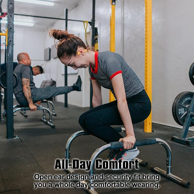 Bone Conduction Headphones Bluetooth - Wireless Open-Ear Headset with Microphones Lightweight Sweat Resistant Waterproof Running Earphones, Long Battery Life