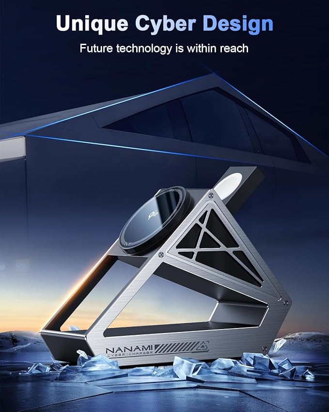 NANAMI Wireless Charging Station for Apple Watch, Qi2 Certified 3 in 1 15W Magnetic Wireless Charger Stand for iPhone 16/15/14/13/12 Series, AirPods 4/3/Pro/Pro 2, [Certified] Apple Watch Charger