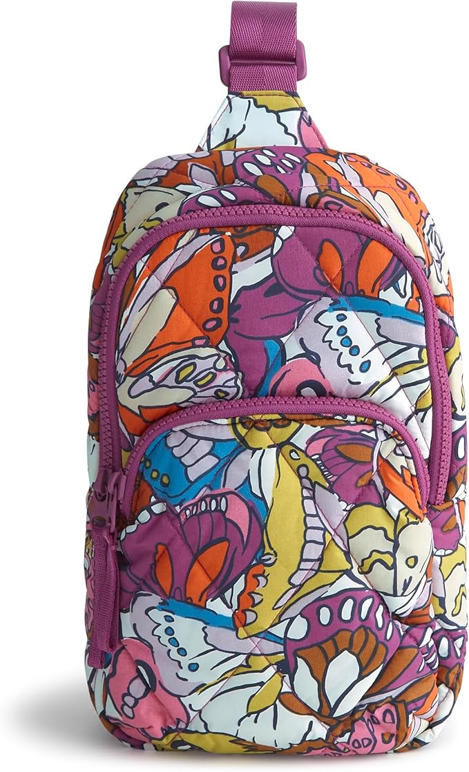 Vera Bradley Women's Lorman Sling Backpack - Featherweight, Flutter, One Size