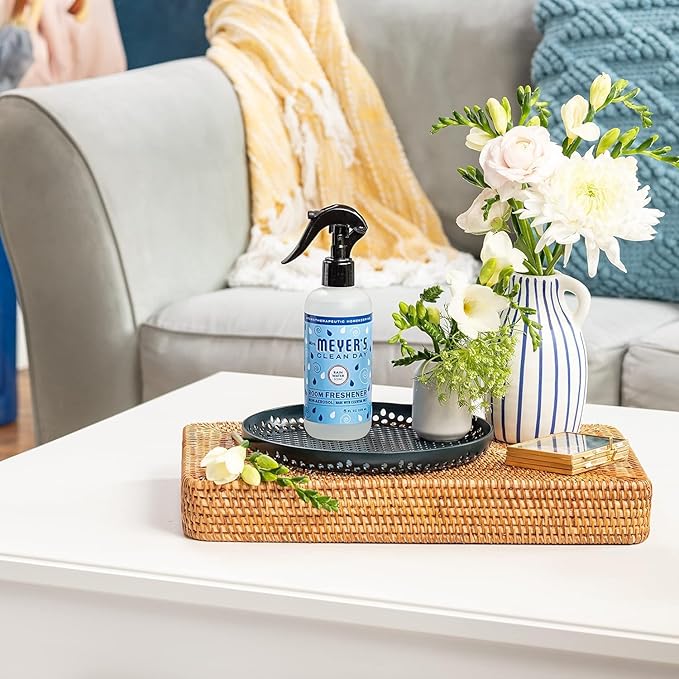 MRS. MEYER'S CLEAN DAY Room and Air Freshener Spray, Non-Aerosol Spray Bottle Infused with Essential Oils, Rain Water, 8 fl. oz - Pack of 3