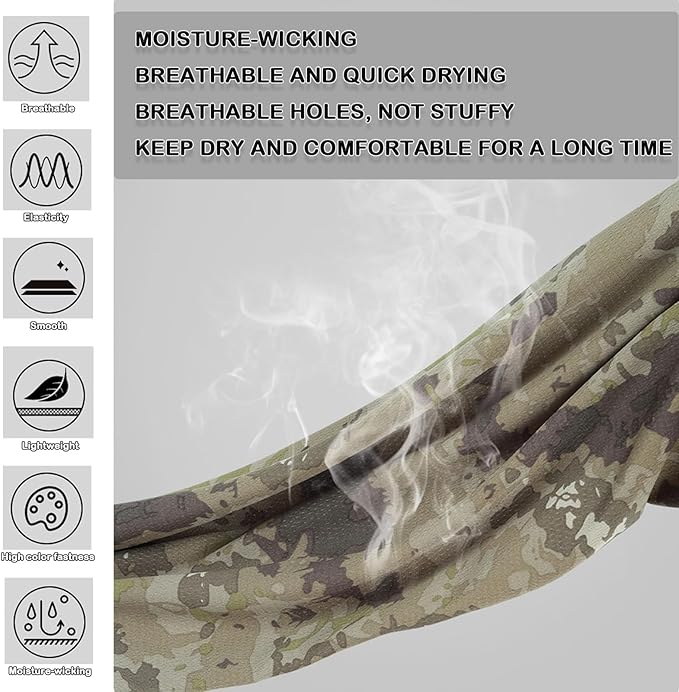16 pack Cooling Neck Gaiter for Men Women Sun Protection Face Mask Gators Camo Bandana Neck Cover