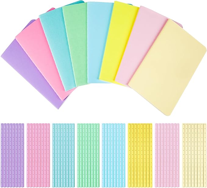 Oucaru 64PCS Mini Notebooks Bulk, 3.5" x 5.5", 8 Pastel Color, 60 Pages Lined Paper Small Pocket Notebook Set, Mini Journal Memo Notepads for Kids, Students, Traveler, School Office Supplies