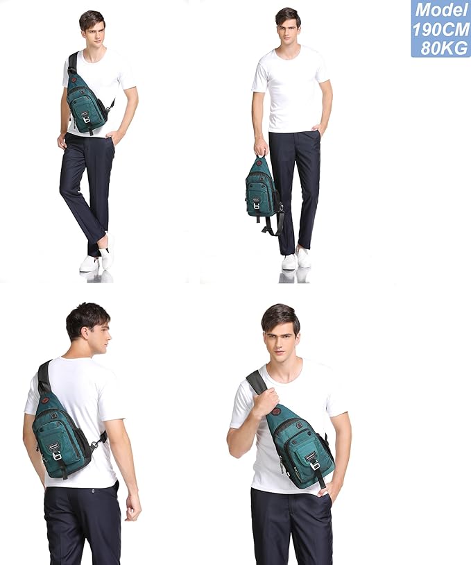 NICGID Sling Bag Chest Shoulder Backpack Crossbody Bags for Tablet Laptop Outdoor Hiking Men Women