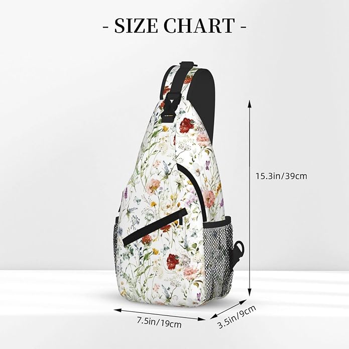 Cross Chest Bag Diagonally for Men Shoulder Bag for Travel Hiking Trendy Sling Bag with Adjustable Shoulder Strap