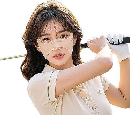 UPF50+ Half Mask,Face Shield,Sun Screen Protector for Face with Adjustable Ear Straps, Golf Visors for Women Golfers