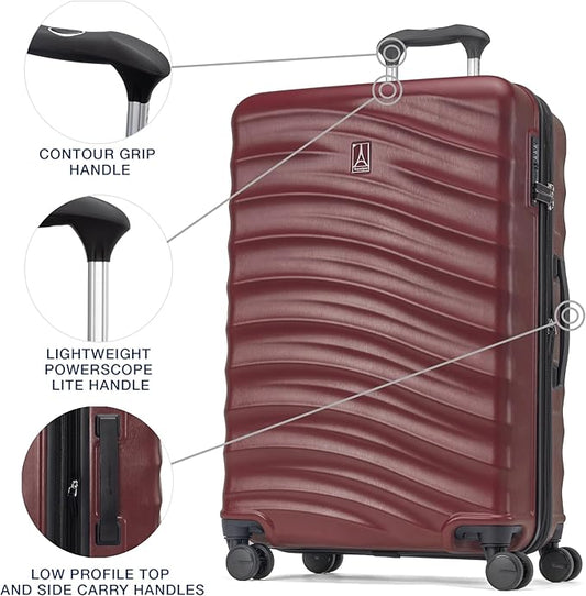 Travelpro Maxlite Air V2 Hardside Expandable Luggage, 8 Spinner Wheels, Lightweight Hard Shell, TSA lock, Cabernet, 2-Piece Set (21/25)