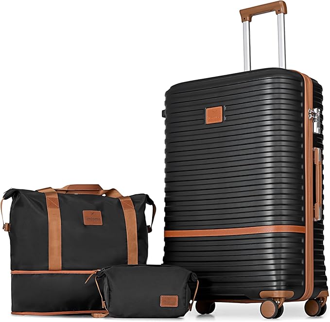 Joyway 28 Inch Large Luggage Hardside Suitcase with Spinner Wheel, Lightweight 3 Piece Suitcase Set with TSA Lock