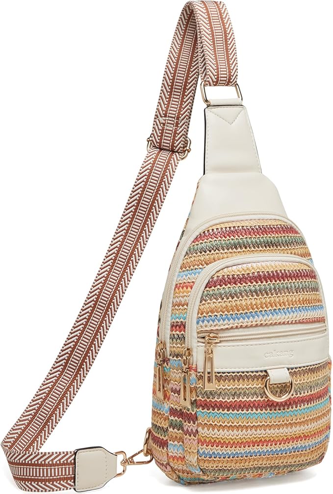 Womens Sling Bag Crossbody Bags for Women Vegan Leather Sling Backpack Daypack Fanny Pack Crossbody Purse Travel