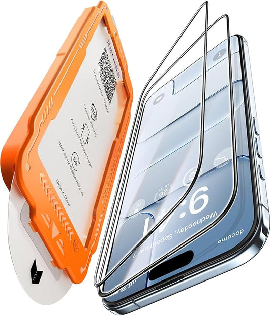 NeverBreak 9H+ Hardness for iPhone Air Screen Protector (17 Series) 12FT Military Grade Protection (Scratch, Shatter, Drop Resistance) Tempered Glass Full Edge Coverage Case Friendly 6.5" 2025, 2 Pack