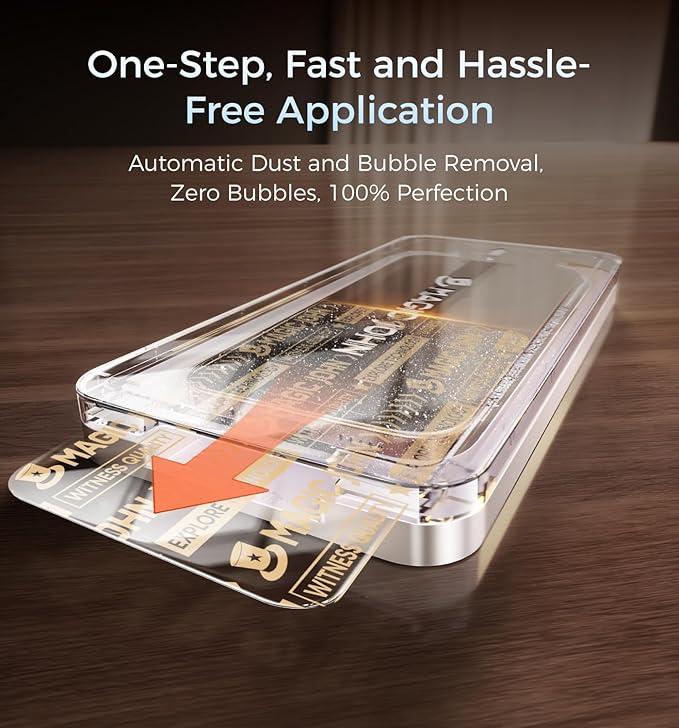 MAGIC JOHN 2 Pack for Samsung Galaxy S25 Ultra Screen Protector, with Shatterproof Tempered Film, Auto Dust-Elimination, Bubble Free & HD Clear, Easy Installation for Samsung Galaxy S25 Ultra