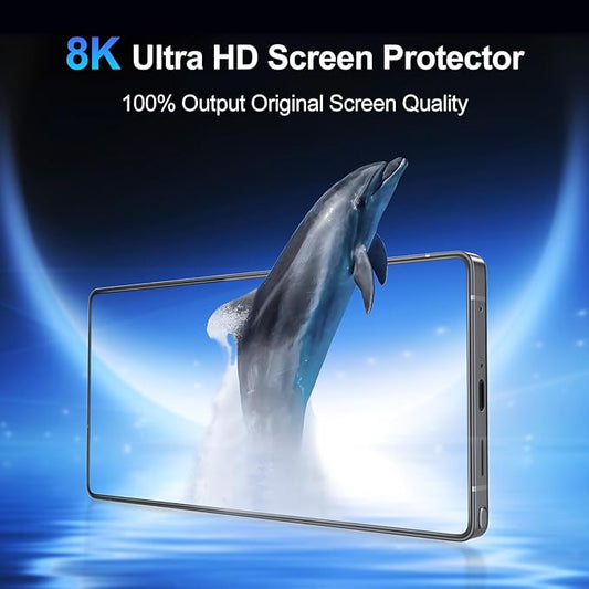 Compatible with Samsung Galaxy S25 Ultra Screen Protector Clear,[100% Fingerprint Unlock][Shatterproof][Anti-Fingerprint] 3D Full Coverage 9H Screen Protector,Easy Installation,2 Pack