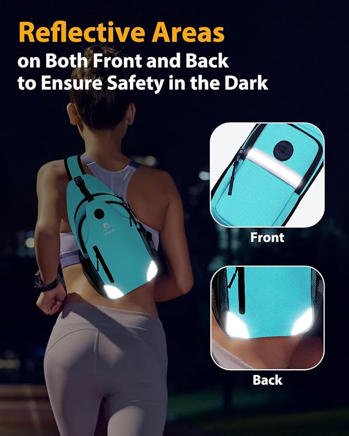 Sling Bag for Women, Crossbody Bag for Men, Cross Body Hiking Backpack, Travel Daypack, Chest Pack with Chest Phone Holder