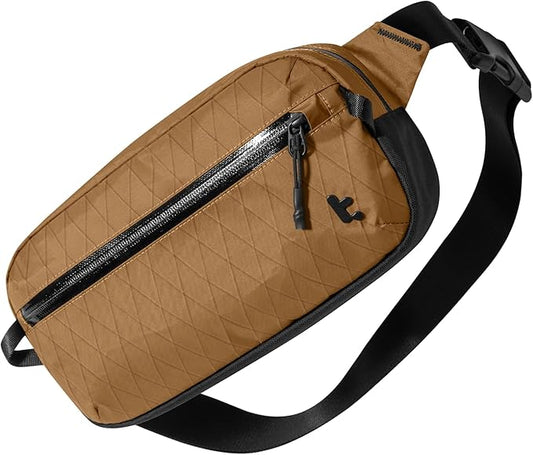 tomtoc 3.5L X-Pac Sling Bag with RFID Blocking, Crossbody Bag Minimalist Chest Shoulder Pack for Men/Women, Water-resistant Lightweight Casual Funny Pack for Travel/Daily Commute