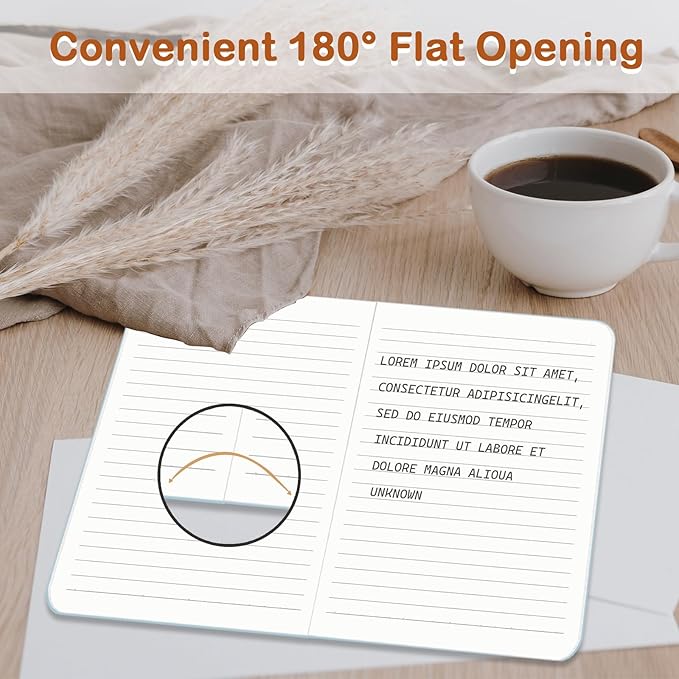 32 Pack A5 Colorful Notebooks Bulk, 8x5.5 Inches Lined Paper Travel Journaling Notebooks with 4 Colors, Composition Notebook for School Office Supplies, 38 Sheets 76 Pages