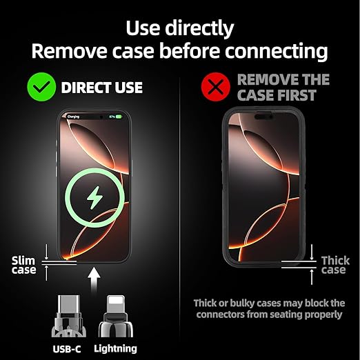 MFish 240W 4-in-1 Universal USB Charging Cable [2 Pack, 6.6ft] – Fast Charger Cord with USB-A, Dual USB-C & Lighting, for iPhone 14/15/16/17 Series, iPad & MacBook & More (2PACK, Pink+White, 6.6Ft)
