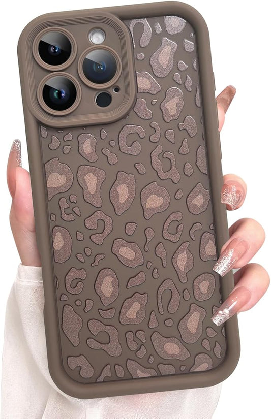 KANGHAR Case for iPhone 16 Pro Max Leopard Printed Pattern Cute Cheetah Phone Case Soft TPU Shockproof Protective Cover for iPhone 16 Pro Max 6.9 Inch Brown