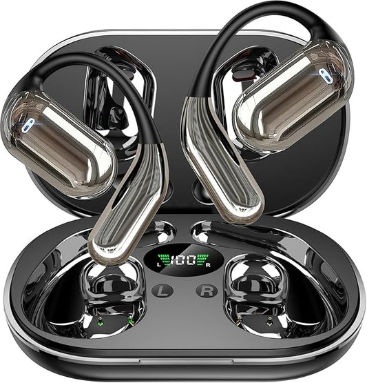 AI Translation Earbuds Real Time, 144 Language Translator Earbuds with APP Compatible with iOS & Android, Bluetooth Headphones Translating Device for Travel Business and Learning - Black