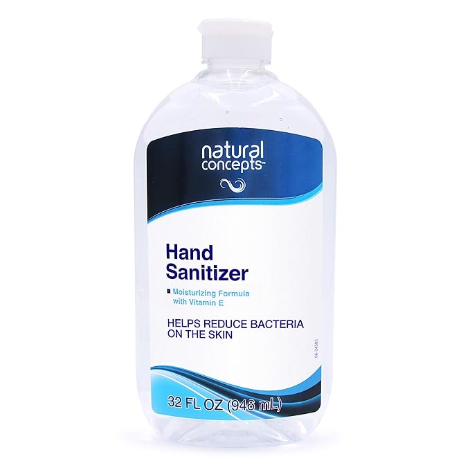 | Hand Sanitizer Gel, 32-oz Bottle, 4-Pack (128oz Bulk Pack), with Vitamin E, 65% Ethyl Alcohol | Made in Canada