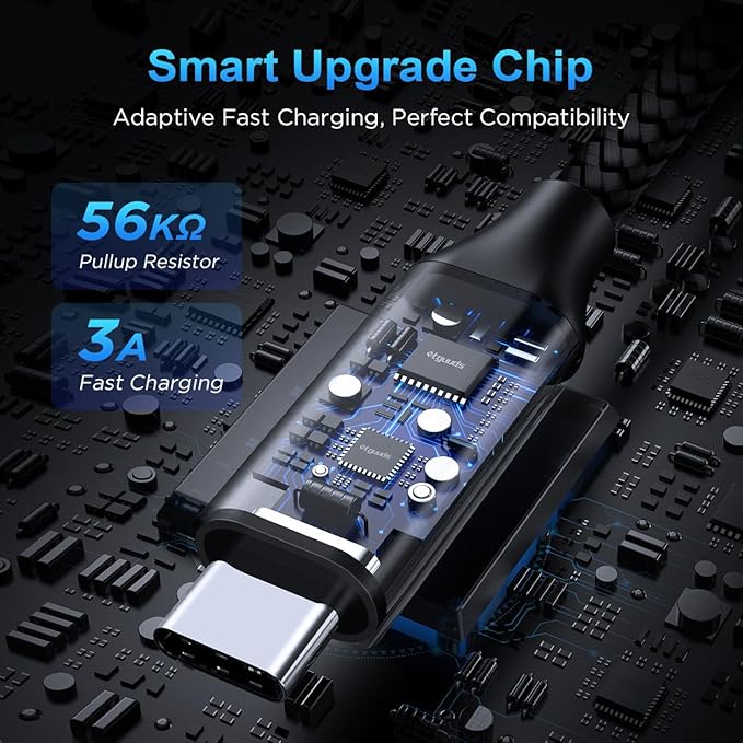 etguuds USB to USB C Cable 0.5ft, 2-Pack Short USB A to Type C Charger Cord Fast Charging for Samsung Galaxy A15 A25 A35 A55 A54, S24 S23 S22 S21 S20 S10 S10E, Note 20 10, Moto G, for iPhone 16 15