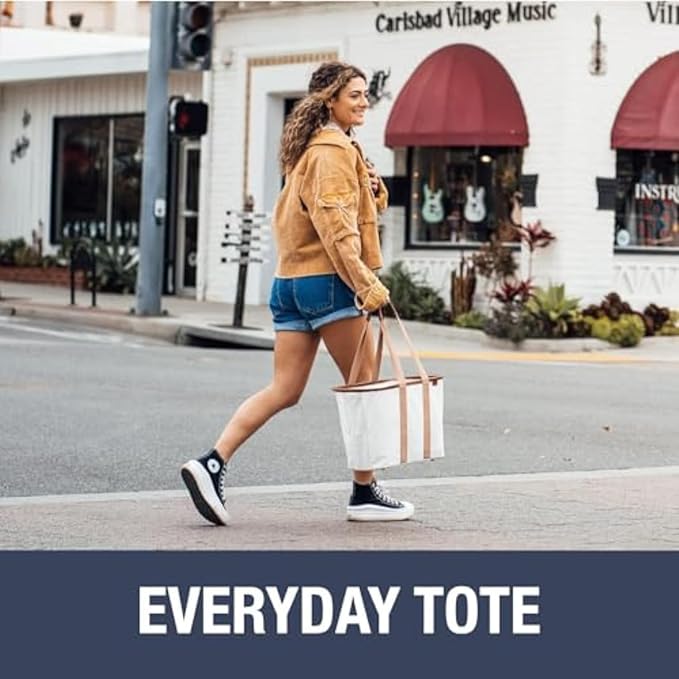 CleverMade EcoBasket Reusable Grocery Tote - Collapsible Storage Shopping Organizer - Heavy Duty Utility Bag Home