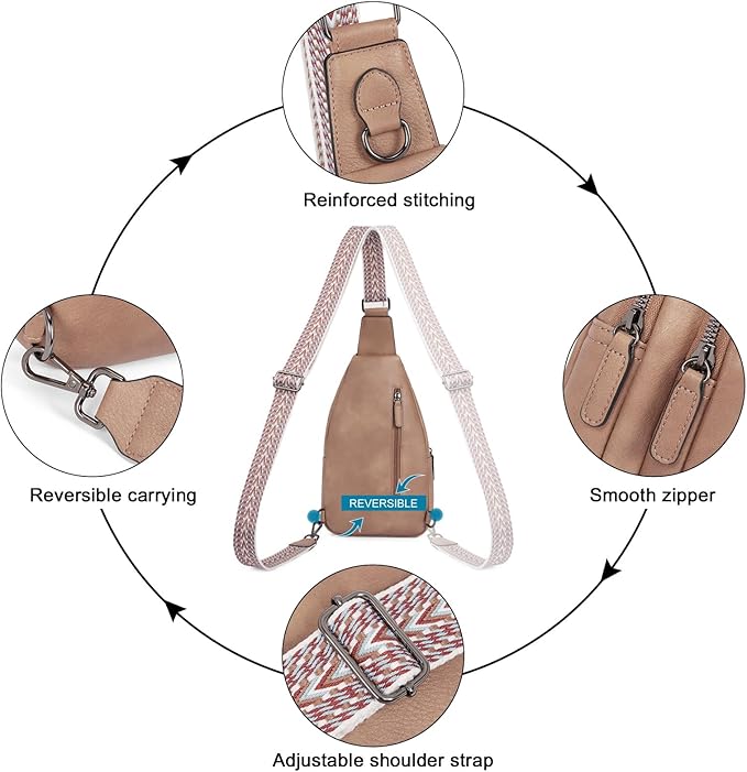 CLUCI Crossbody Bags for Women Men,Leather Sling Bag Cross Body Backpack for Woman Gifts for Women Birthday Unique