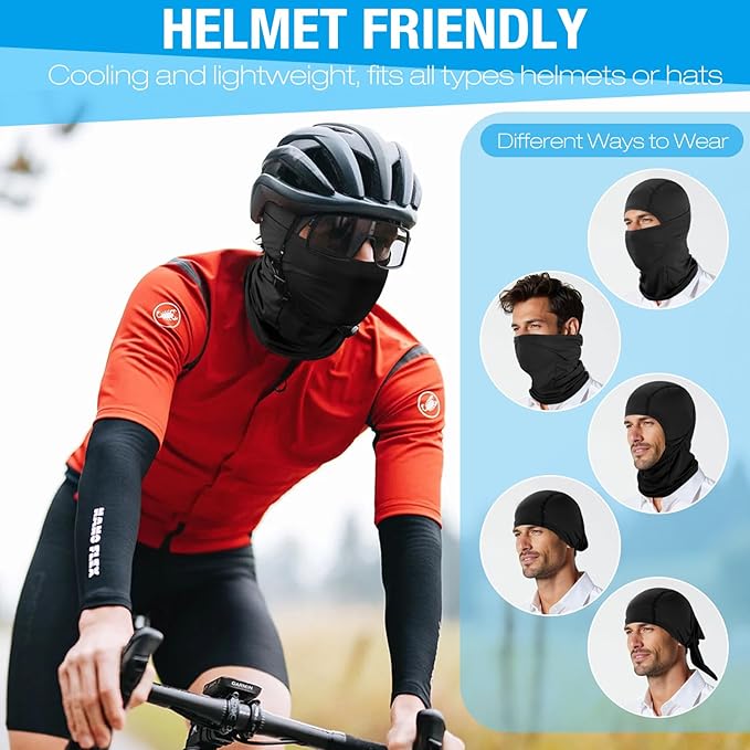 2 Pack Cooling Balaclava Summer Face Mask, UV Face Cover Sun Protection, Shiesty Full Face Masks for Men Motocycle Cycling