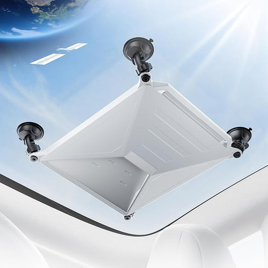 Starlink Mini Mount, Secure Satellite Strong Suction Cup Mounting Kit for Sunroof Window, Stable Signal Case for Car RVs, Vans, Boat, Yachts, Trucks-White