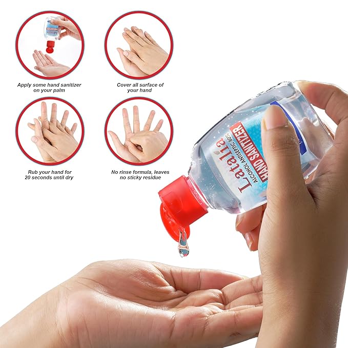 Mini Hand Sanitizer | Pack of 144 Unscented Hand Sanitizer Travel Size with 80% Alcohol, Pocket-Friendly, Quick-Dry, Moisturizing & Everyday Clean Hands (55ml & 1.85 fl. oz)