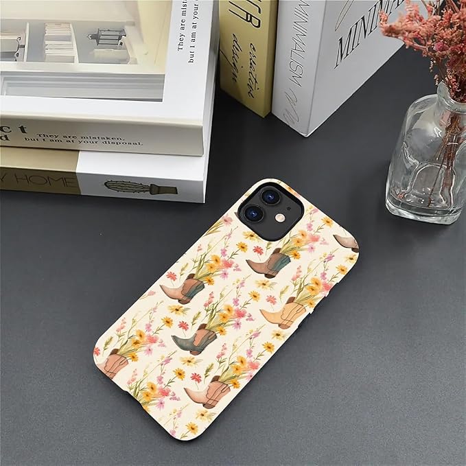 Case for iPhone 11,Western Cowgirl for Woman Men Full Body Protective Cover Shockproof 2 in 1 Silicone + Hard PC Case for iPhone 11