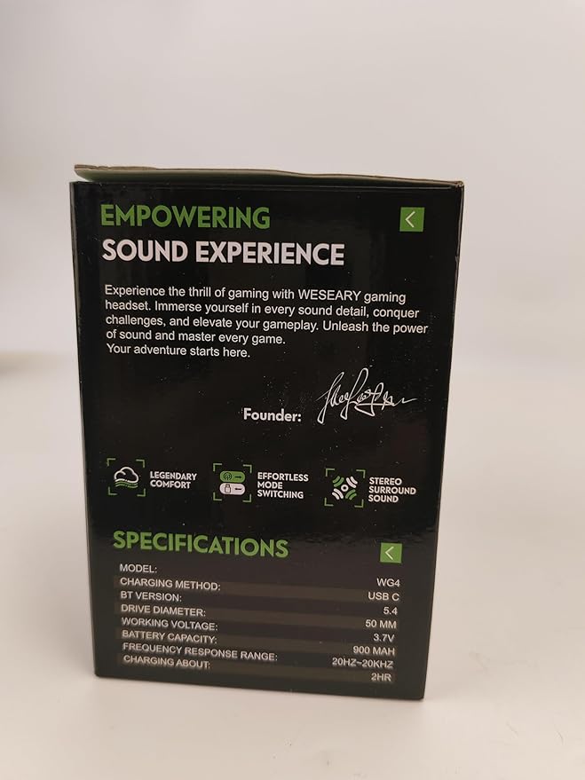 Wireless Gaming Headset 2.4GHz & Bluetooth 5.4 Gaming Headphones with ENC Mic, Ultra-Low Latency, Stereo Sound, Wireless Headsets for Sega Game Gear Accessories, PS5, PS4, Switch, PC, Mac