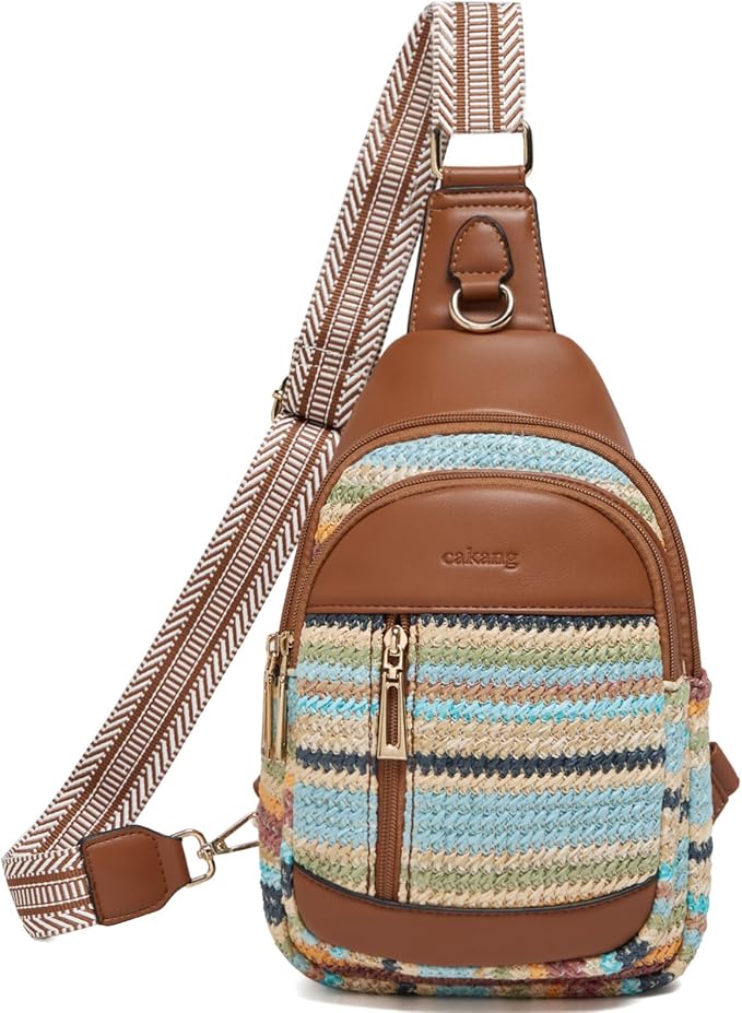 Womens Sling Bag Crossbody Bags for Women Vegan Leather Sling Backpack Daypack Fanny Pack Crossbody Purse Travel