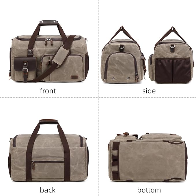 Travel Duffle Bag Weekender Bag with Shoe Compartment Overnight Bag for Men Travel Bag Carry On Lugguage Light Green