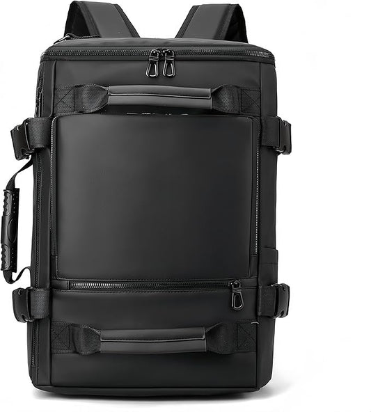 Carry On Backpack Travel Backpack for Men & Women, Durable Convertible Duffle Bag Fit for 16 Inch Laptop for Fitness, Travel (Black)