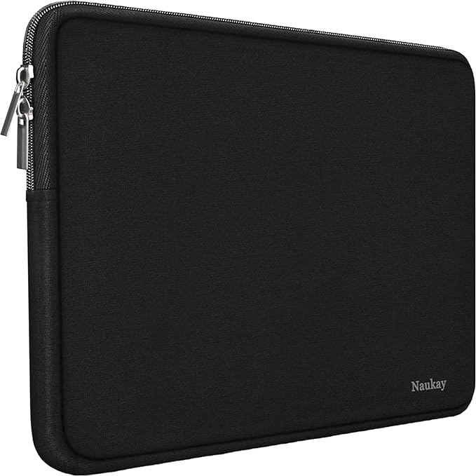 Naukay Laptop Sleeve Case, 15.6 Inch,Resistant Neoprene Notebook Computer Pocket Case/Tablet Briefcase Carrying Bag Compatible Asus/Dell/Fujitsu/HP/Sony/Toshiba/Acer- (Black)