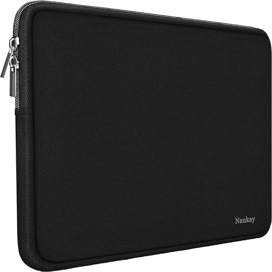 Naukay Laptop Sleeve Case, 15.6 Inch,Resistant Neoprene Notebook Computer Pocket Case/Tablet Briefcase Carrying Bag Compatible Asus/Dell/Fujitsu/HP/Sony/Toshiba/Acer- (Black)